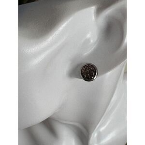 Brown Druzy Stud Earrings